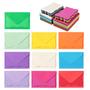 Imagem de 100 Mini Envelopes Autoadesivos com Cartões - 4x2,7 Polegadas - 10 Cores