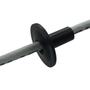 Imagem de 100 Pçs Bucha Passagem Vedação p/ Cabo Coaxial Rede Preta