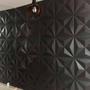 Imagem de 100 Placas 3D PVC Revestimento De Parede Decorativa Estrelar 25Cm Preto