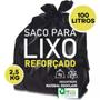Imagem de 100 Sacos Preto lixo 200 Litros Super Reforcado Boca Larga