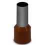 Imagem de 100 Terminal Tubular Pré-Isolado Simples 10mm Marrom E1012