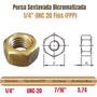 Imagem de 100 Un Porca Sextavada Bicromatizada 1/4" X 20F Chv 7/16 UNC