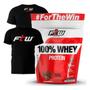 Imagem de 100% Whey Protein 900G + Camiseta Preta G Ftw Morango