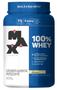 Imagem de 100 Whey Protein Max Titanium Suplemento em Pó Pote Morango Cookies Chocolate Baunilha