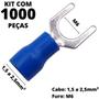 Imagem de 1000un Terminal Forquilha Garfo Azul 1,5-2,5mm² M6 SV2-6