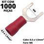 Imagem de 1000un Terminal Forquilha Garfo VM 0,5-1,5mm² M6 SV1.25-6