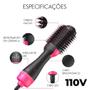 Imagem de 1000w secador de cabelo escova de ar quente styler e volumizer alisador de cabelo curlerpente rolo um passo elétrica110V