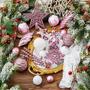 Imagem de 100ct Conjunto de enfeites de bola de Natal - Conjunto de enfeites de árvore suspensos à prova de quebra sortidos com pacote de presente portátil reutilizável para festa de Natal e decoração de casa (rosa)