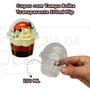 Imagem de 100un Copos Felicidade Tampa Bolha Transparente 100ml Flip