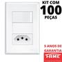 Imagem de 100un Interruptor Simples 16A e Tomada Padrão 2P+T 20A Com Placa Evidence FAME
