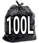 Imagem de 100unid Saco P/ Lixo 100l 70cmx82cm Reforçado Adc148 Cor:Preto