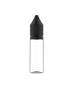 Imagem de 100x Frasco Pet 15ML Clear/Black Conta Gotas