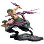 Imagem de 10cm Uma Peça Luffy Roronoa Zoro Três Lâminas Sa-máximo Pvc Figura De Ação Anime Estátua Brinquedo