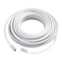 Imagem de 10Mt Cabo Coaxial Branco P/ Antena Tv Pronto Com Conectores