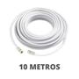 Imagem de 10Mt Cabo Coaxial Branco P/ Antena Tv Pronto Com Conectores