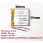 Imagem de 10pcs Bateria 2 Fios 603030  3,7v 600mah 6mm X 30mm X 30mm