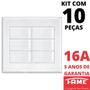 Imagem de 10un Interruptor Simples 16A 6 Teclas 4x4 Evidence FAME