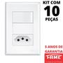 Imagem de 10un Interruptor Simples 16A e Tomada Padrão 2P+T 20A Com Placa Evidence FAME