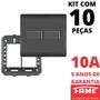 Imagem de 10un Interruptor Simples 2 Teclas 10A Com Placa 4x4 Habitat Black FAME