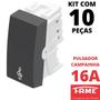 Imagem de 10un Módulo Interruptor Pulsador Campainha 16A Habitat Black FAME