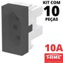 Imagem de 10un Módulo Tomada Padrão 2P+T 10A Habitat Black FAME