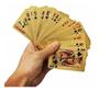 Imagem de 10x Baralho Dourado Ouro 24k Dollar Poker Cartas Jogos