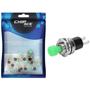 Imagem de 10x Chave Push Button 2 Terminais N/A - Pbs-110 Verde