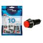 Imagem de 10x Chave Push Button 2 Terminais N/A Psb-11b - Vermelho