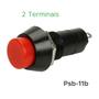 Imagem de 10x Chave Push Button 2 Terminais N/A Psb-11b - Vermelho