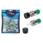 Imagem de 10x Chave Push Button 2 Terminais N/A Sem trava Ds-323 Preto