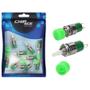 Imagem de 10x Chave Push Button 2 Terminais N/A Sem trava Ds-323 Verde