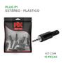 Imagem de 10x Plug P1 Stereo Macho Com Rabicho - Alta Qualidade
