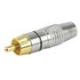 Imagem de 10x Plug Rca Macho Estriado Profissional Ponta Ouro 24k