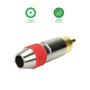 Imagem de 10x Plug Rca Macho profissional Style Pix Ponta Ouro 24k