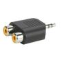Imagem de 10xplug Adaptador Duplicador Splitter 1 P2 Stereox2 Rcafêmea