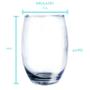 Imagem de 12 Copos de Vidro Bellagio Redondo 450ml Grande Mesa Transp