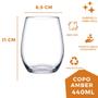 Imagem de 12 Copos De Vidro Transparente Redondo Amber Pasabahçe 440ml