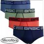 Imagem de 12 cuecas slip adulto microfibra basica masculina