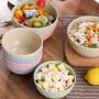 Imagem de 12 Cumbucas Bambu PP Lyor Sortidos Lines 400ml Bowls Saladas Sopas Aperitivos