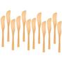 Imagem de 12 Espátula em Bambu 14cm - Conjunto Cozinha Facas sem corte