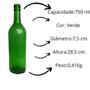 Imagem de 12 Garrafa de Vidro Vinho Verde 750ml C/Tampa e Lacre Licor