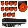 Imagem de 12 Lanterna Lateral Carreta LED Âmbar 85mm c/ Sup. - Conect.