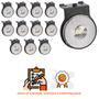 Imagem de 12 Lanterna Lateral Carreta LED Cristal 65mm C/ Sup e Conec.