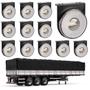 Imagem de 12 Lanterna Lateral Carreta LED Cristal 85mm c/ Sup. - Conec