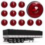 Imagem de 12 Lanterna Lateral Carreta LED Rubi 85mm Saída Conector