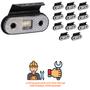 Imagem de 12 Lanterna Lateral Facchini LED Cristal C/ Supt. - Fio