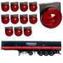 Imagem de 12 Lanterna Lateral Guerra LED Rubi 85mm c/ Sup. - Conect.