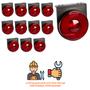 Imagem de 12 Lanterna Lateral Guerra LED Rubi 85mm c/ Sup. - Conect.