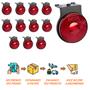 Imagem de 12 Lanterna Lateral Librelato LED Rubi 65mm C/ Sup. e Conec