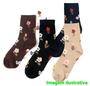 Imagem de 12 Pares Meia Feminina CANO MÉDIO N 35 á 40 Algodão Colorida ADULTO Cotton Planet  Oro